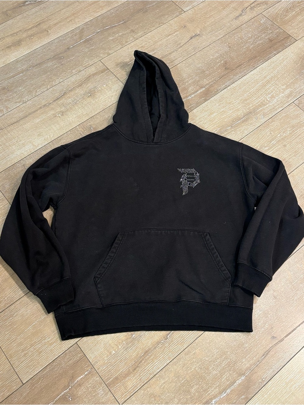 Primitive Dirty P Rhinestone Hoodie Men’s XL Black Heavyweight Skate Streetwear